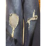 Vibe & Rant Distressed Flare Wide Leg Jeans Blue Denim Slits Hippie Sz 11 NWOT Photo 1