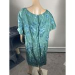 Liz Claiborne Elisabeth Liz Claiborne Vtg Dress Women 22 Green Maxi Print Shoulder Pad B-R Photo 2