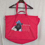 Did You Say Calf Off? Red Canvas Novelty Print Large Tote bag Photo 0