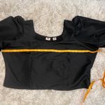 Levi's Levi’s Women’s Size XXXX Large Black Crop Top Puff /Balloon Sleeve New With Tags Photo 7