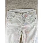7 For All Mankind Womens Jeans Size 27 White Multicolored Tie Dye Skinny Leg Photo 3