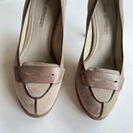 VIA SPIGA TAUPE SUEDE LEATHER HEELS PUMP WOMENS SIZE 6M WORK Tan Photo 3