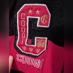 COOGI Vintage  Letterman Button Down Cardigan  Women's 1X Pink/Black Photo 5
