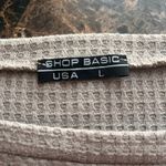 Shop Basic USA Animal Print and Waffle Weave Top Size L Photo 5