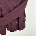 Cinzia Rocca‎ Blazer Size 8 Leather Buttons Purple Photo 7
