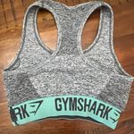Gymshark Gray Sports Bra with Teal Band Photo 1