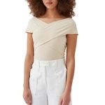 4th & Reckless Wyatt Off Shoulder One Piece Beige Bodysuit Size XS. NWOT Photo 1