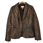 Neiman Marcus  Leather Moto Jacket Photo 0