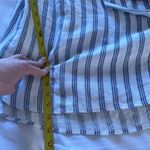 Michael Kors NWT Stripped Linen Off-the-shoulder Dress Size XS White Blue Photo 6