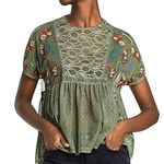 ZARA Embroidered Spring Floral Top Photo 0