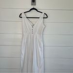 Princess Polly Women’s 8 White Jumpsuit Flare Leg Photo 3