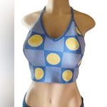 Debut halter knit pattern with smiley faces Photo 0