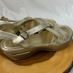 Cole Haan Cole Haan Nike Air Sole Women's Gold Metallic Strappy Sandals Size 7.5 Photo 4