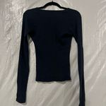 Brandy Melville  Navy Blue Ribbed Zelly Top Size 2 US Photo 6