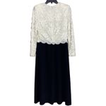 Talbots Midi Formal Event Mother Of Bride Dress Size 8 Vintage USA Ivory/Black Photo 1