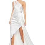 Mac Duggal 49006 White One Shoulder Cutout Charmeuse Gown 10 Photo 0