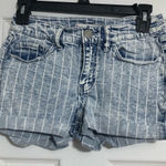 SO  striped jean favorite shortie shorts juniors size‎ 3 low rise rolled cuffed Photo 0