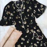 ✨ ITALIAN GARDEN BLACK FLORAL PRINT WRAP DRESS✨ Black Photo 6