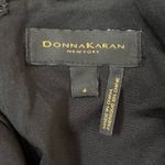 Donna Karan  Vintage Black Midi Length Dress Long Sleeve Gathered Size 4 Photo 3