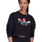 Adidas Originals Shattered Trefoil cropped sweatshirt Black Photo 0