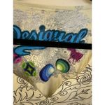 Desigual  Y2K Cream Floral Embellished Tunic Tank Top S Photo 1