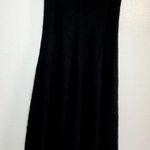 80s Vintage Silk Angora Lambswool Knit Skirt black midi size medium Photo 2