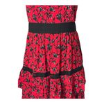 Adelyn Rae  Dress Women XS Red Floral Tiered Ruffle Isabel Midi Boho Party Summer Photo 7