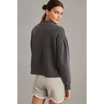 Anthropologie Daily Practice Quarter Zip Pullover Sweatshirt Gray Photo 1