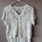 Kings Road NWT Women’s White Maxi Summer‎ Dress with Crochet Cardigan Size M Size M Photo 2