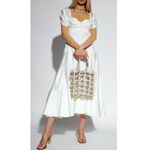 Cult Gaia  Mina Dress‎ Cream Ivory White Button Down Front Small Photo 14