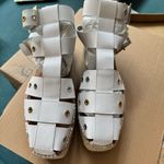 Free People  Gable Glad White Espadrille Platform Sandals NWT ankle buckle strap Photo 3