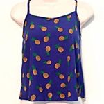 Miss Daisy Awesome pineapple tank top pullover blue yellow size small Photo 0