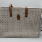 POLLINI Purse Beige & brown logo leather crossbody purse shoulder handbag 15x11 Photo 0