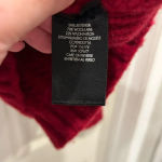 Alice + Olivia  Red Turtleneck Cropped Cable Knit Sweater women’s‎ size Large Photo 8