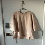 Cuyana Short Sleeve Sweatshirt with Tassels in Blush Pink size XL Photo 1