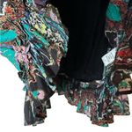 Love The Label Floral Puff Sleeve Mini Dress Tiered Ruffle Skirt Size XS Black Photo 9