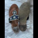 Jack Rogers  Vintage Rogers Leather Sandals with Floral Design size 11 Photo 2