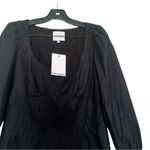 Reformation Miara Dress Mini Organic-Cotton Lace-Trim Black M NWT Photo 5