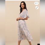 Lulus Subtle Romance Beige Floral Print Ruffled Midi Dress Photo 7