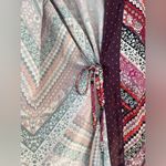 Victoria's Secret Victoria’s Secret Purple/Red Paisley Satin Silky Robe, Interior/Exterior Tie;M/L Photo 3