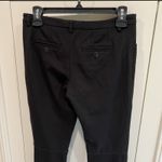 ATM Black Ponte Knit Ankle Pants Front Seam Ankle Zip Moto Stretch Size 4 Photo 5