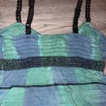 Free People Plaid With Lace Detailing Vintage Tank Top Green Size 6 Photo 4