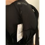 ZARA Short square neckline dress with straps. Voluminous hem. Concealed side zip Photo 3