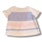 C&C California Striped Linen Blouse-Large-Shoulder Button Detail-Cuff Sleeve Photo 4