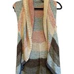 CAbi  Knit Striped Cotton Blend Vest Size Small Autumn Holiday Coverup Photo 0