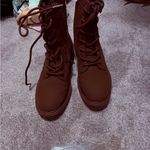 Amazon Essentials Brown Combat Boots with Lace Photo 1