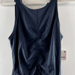 Free People  Movement Ruched Front Gathered Running Tank Top Black Medium Photo 0