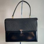 Tiffany & Co. Vintage T Lock Top Handle Flap Bag Black Patent Leather - NWOT Photo 0