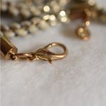 Source Unknown Vintage PE Stamped Copper/Grey Leather Braided Everyday Chain Necklace Photo 3