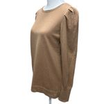 Anne Klein  Women's Brown Puff‎ Sleeve Cashmere Blend Pullover Sweater Size M Lux Photo 1